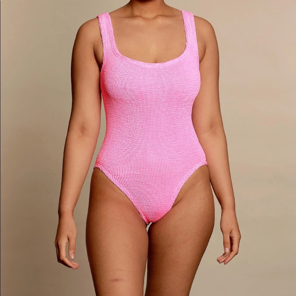 Hunza G Bubblegum Pink One-Piece Swimsuit